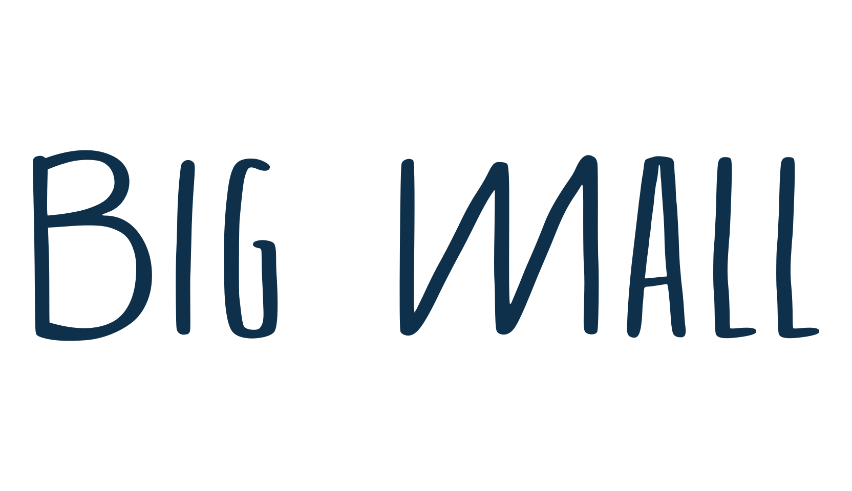 Big Mall, script handwritten fancy decorative calligraphy font preview