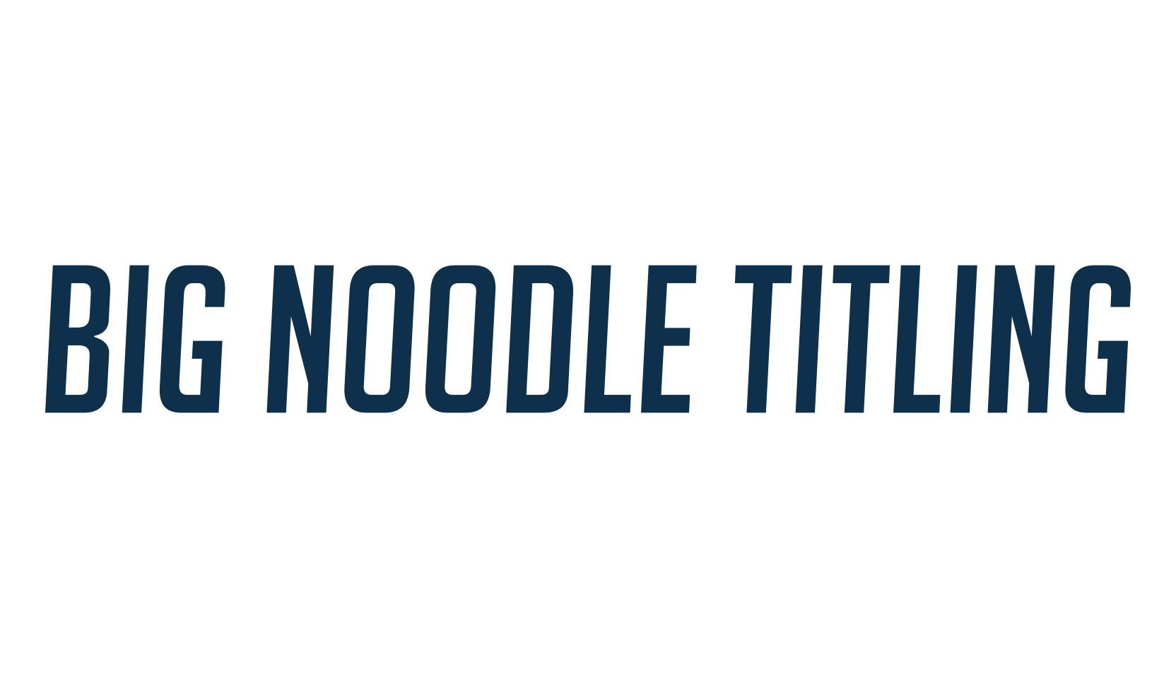 Big Noodle Titling, sans serif font preview
