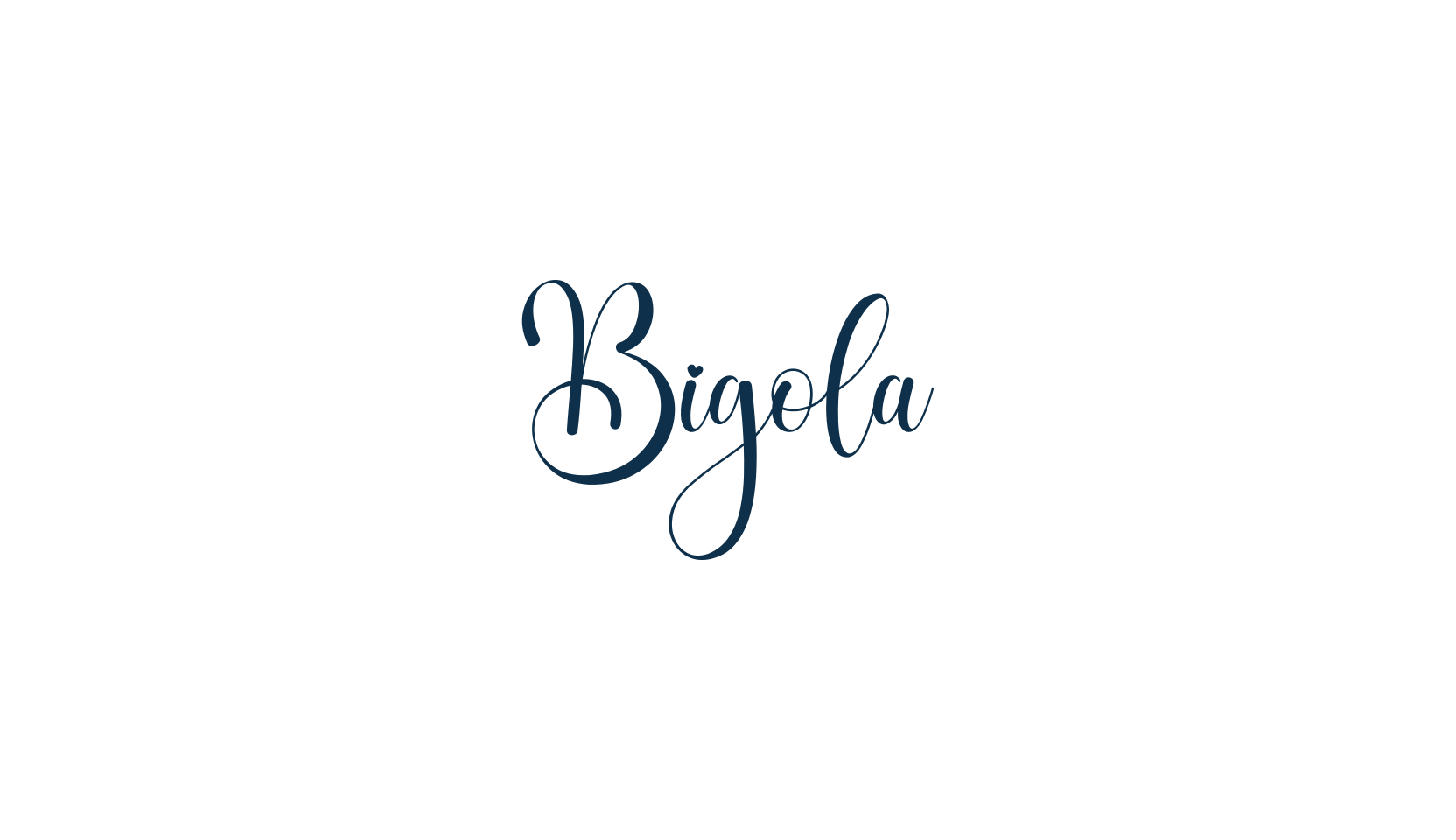 Bigola, script calligraphy fancy decorative font preview
