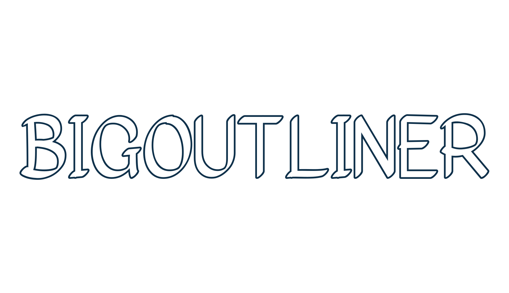 Bigoutliner, fancy various decorative font preview