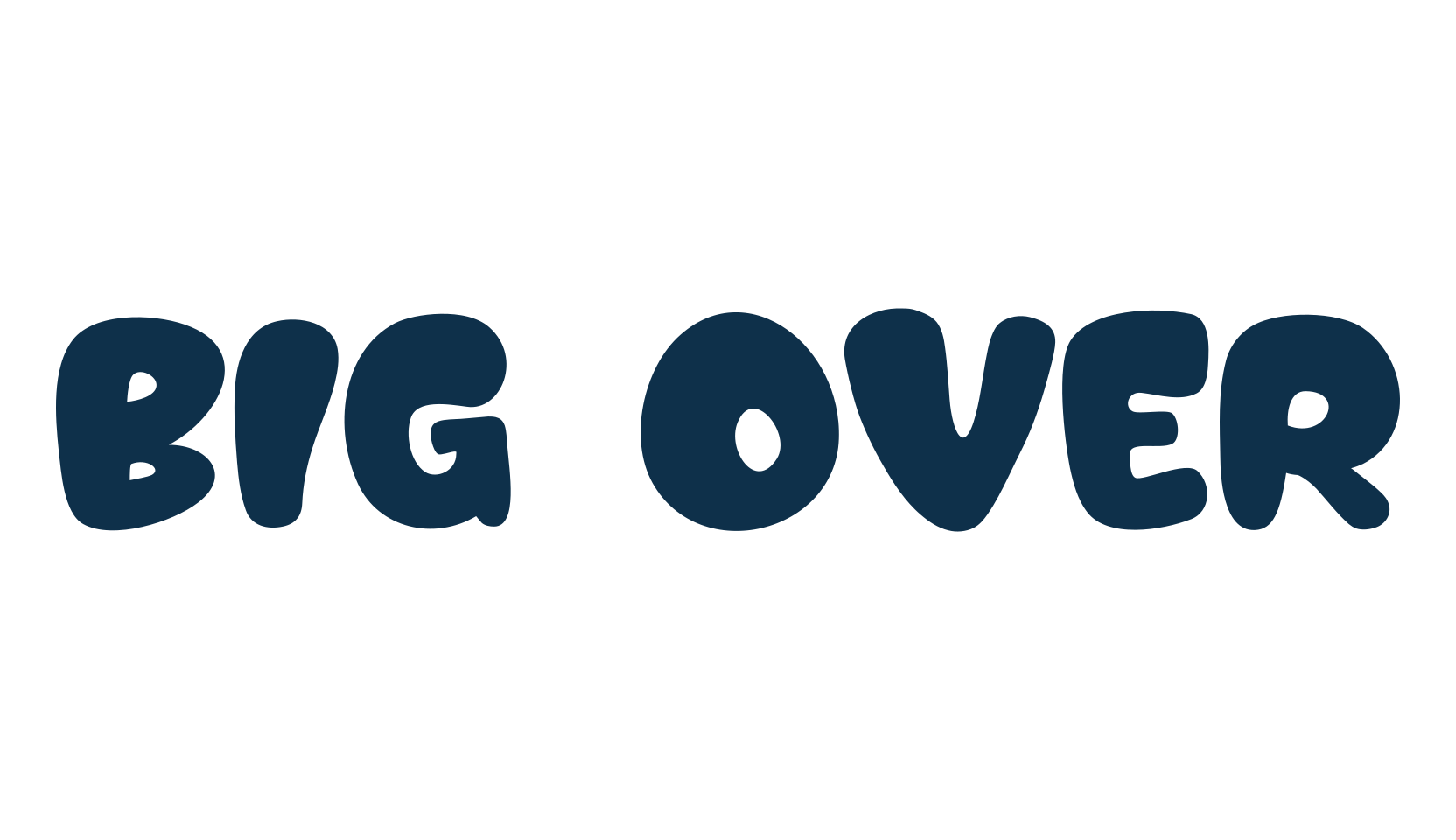 Big Over, fancy cartoon decorative font preview