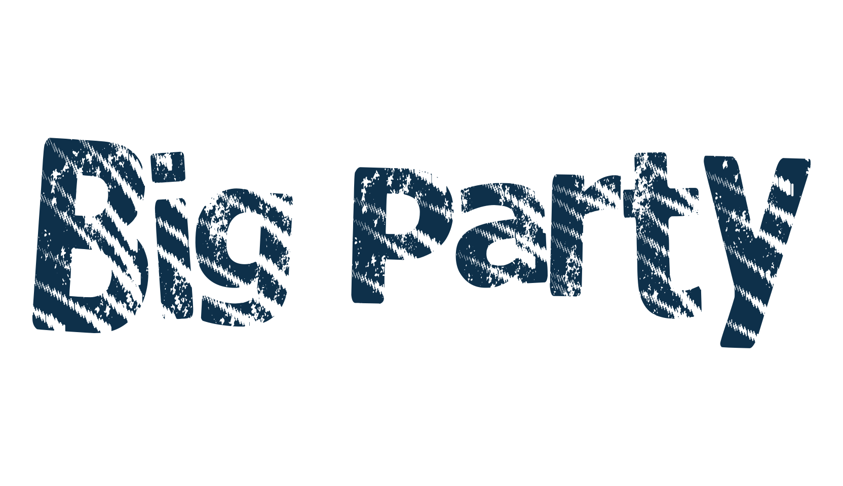 Big Party, distorted font preview