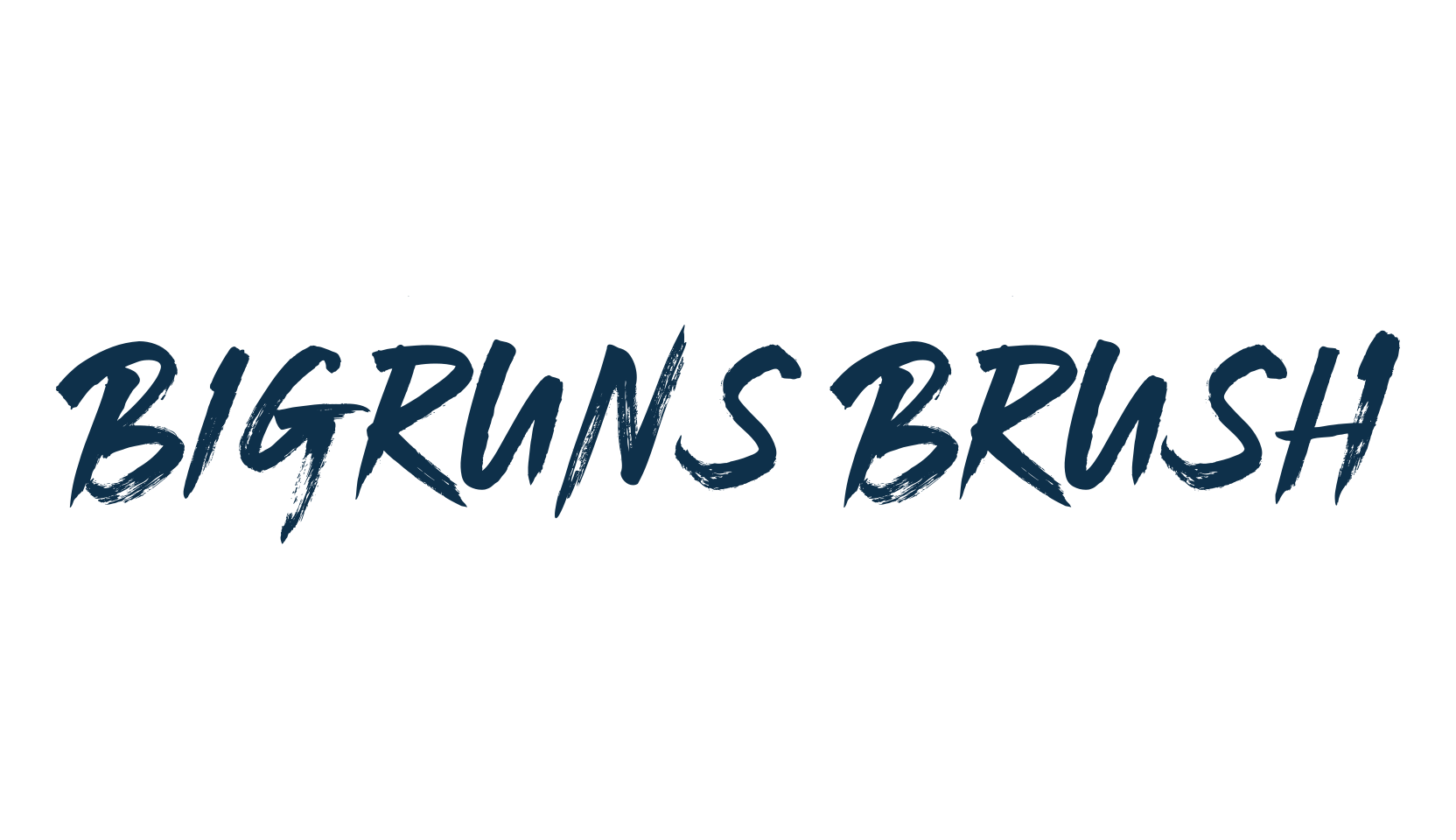 Bigruns Brush, brush font preview