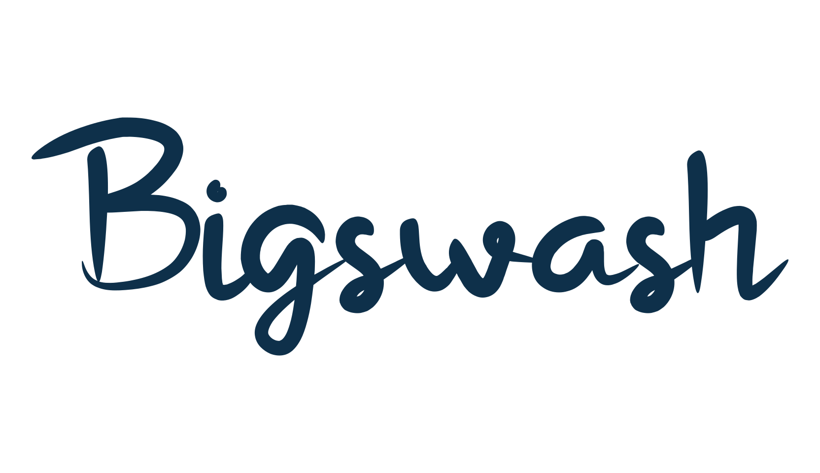Bigswash, handwriting font preview