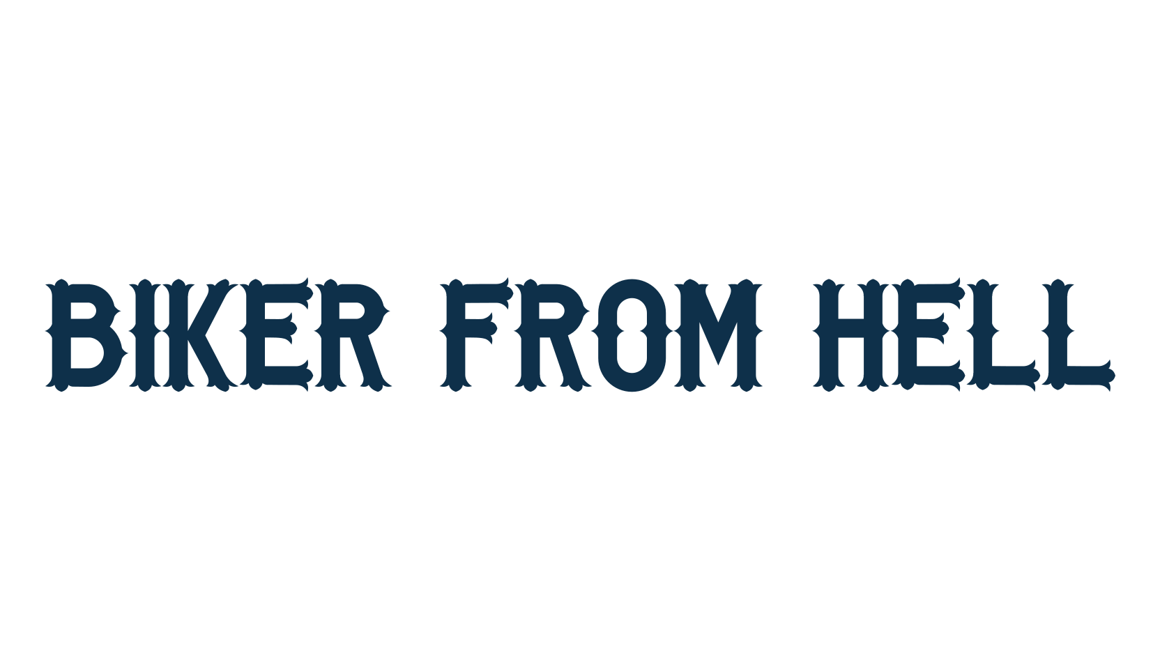 Biker From Hell, gothic modern font preview