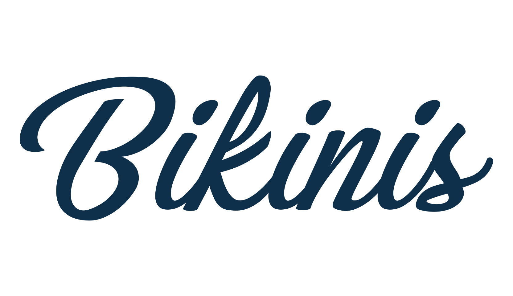 Bikinis, script calligraphy fancy decorative font preview