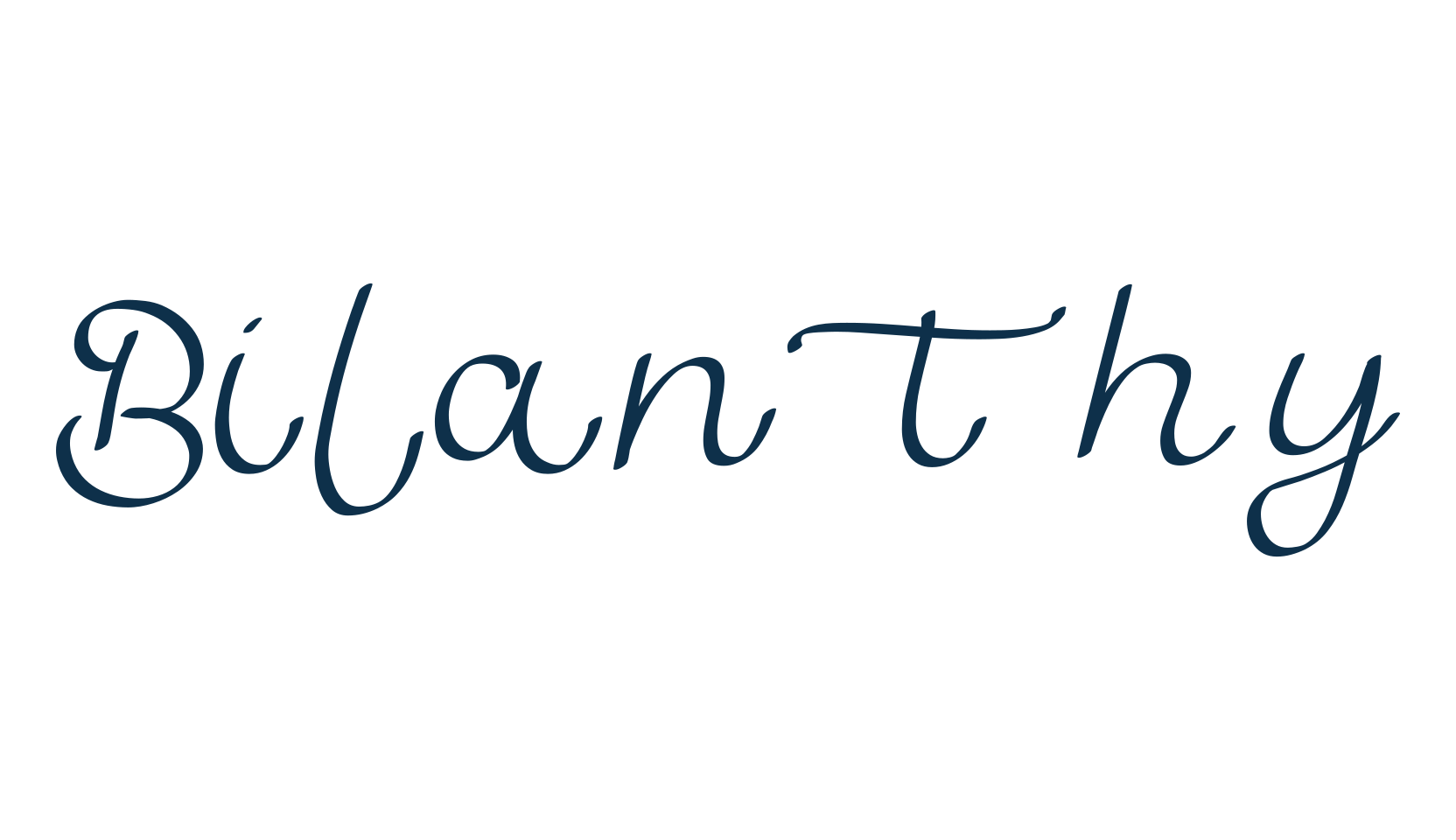 Bilanthy, script handwritten fancy decorative calligraphy font preview