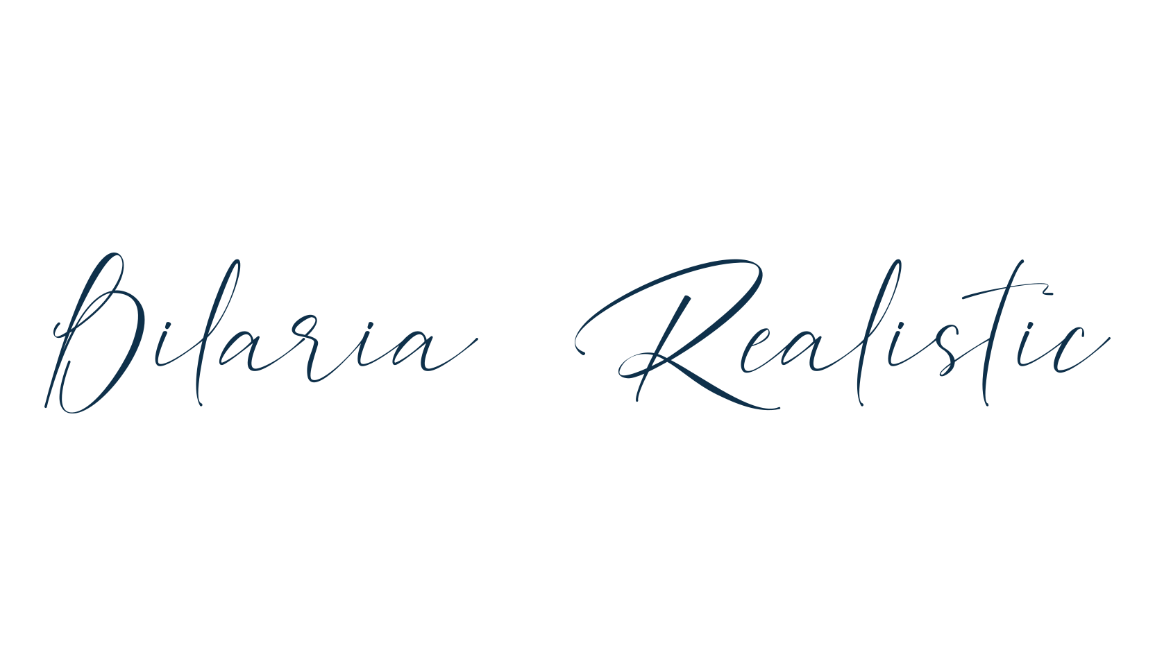Bilaria Realistic, handwriting font preview