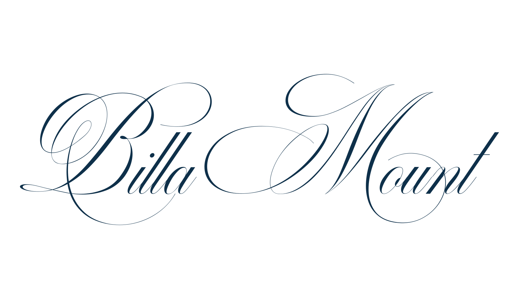 Billa Mount, script calligraphy fancy decorative font preview
