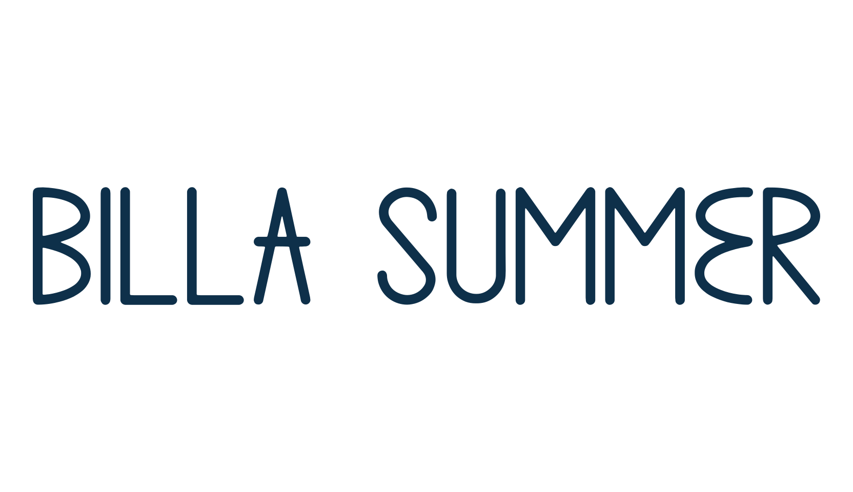 Billa Summer, fancy decorative font preview