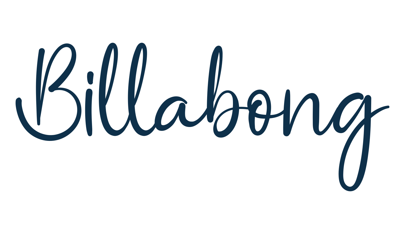 Billabong, handwriting font preview