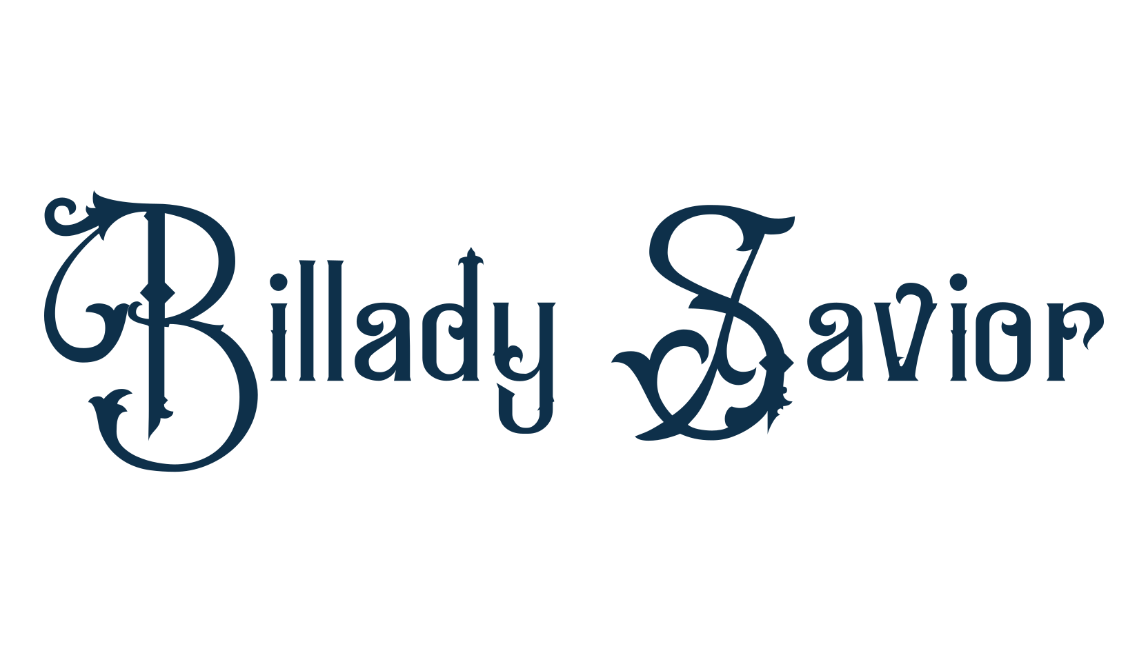 Billady Savior, fancy retro decorative font preview