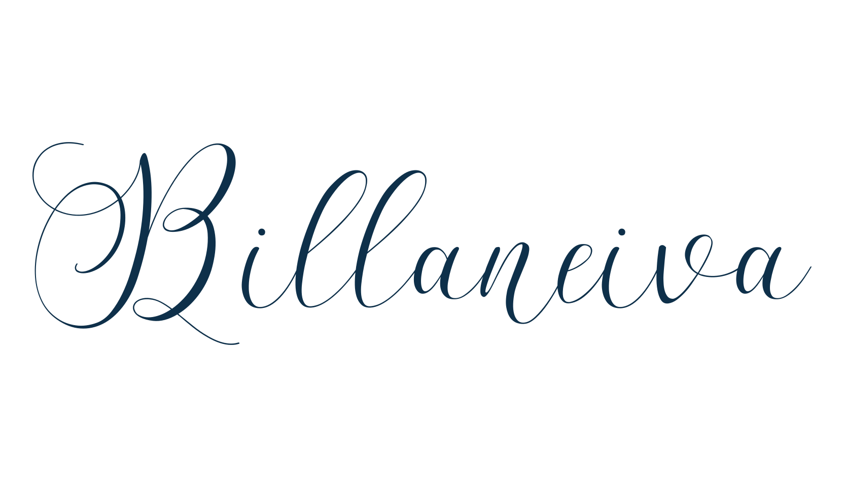 Billaneiva, script calligraphy fancy decorative font preview