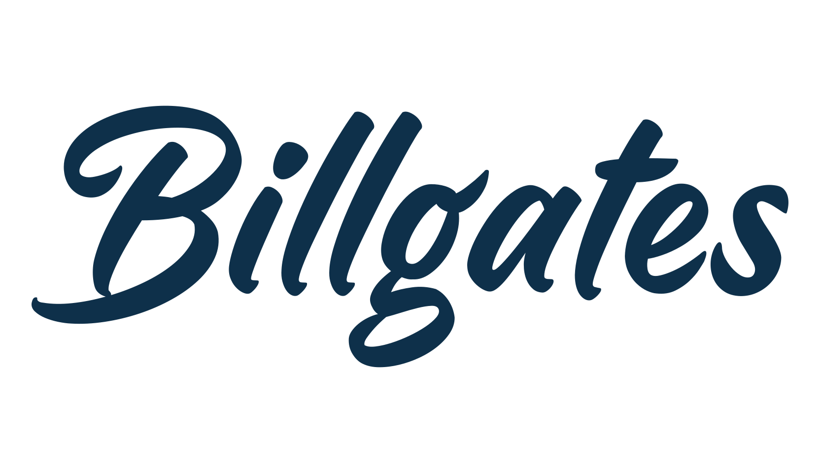 Billgates, brush font preview