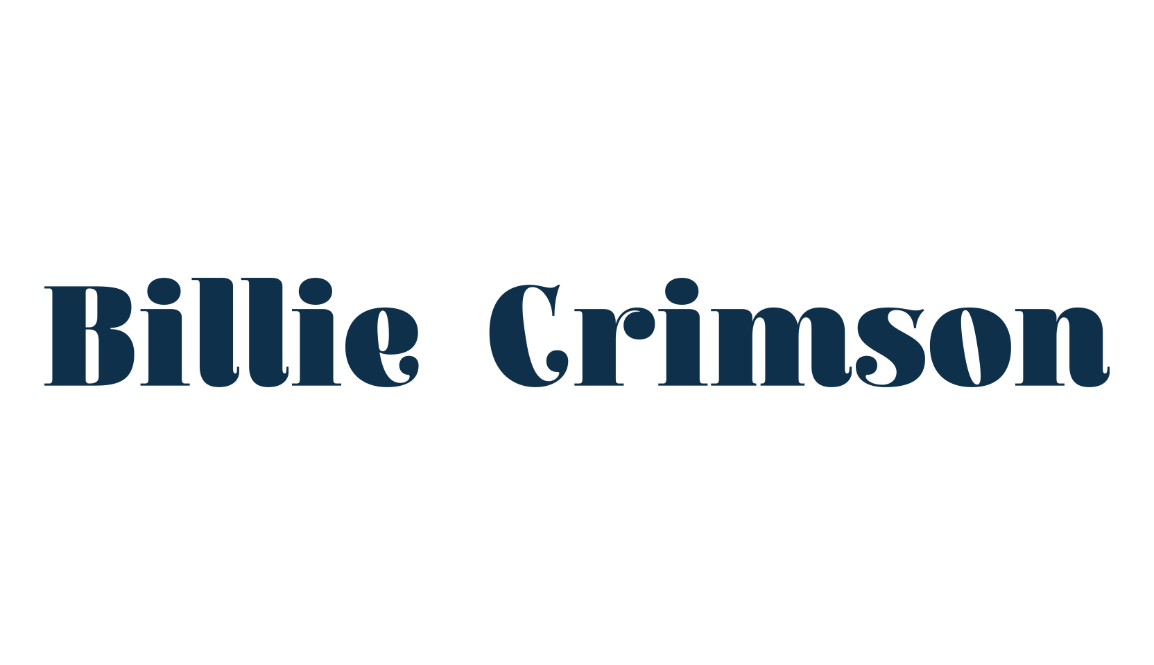 Billie Crimson, basic serif font preview