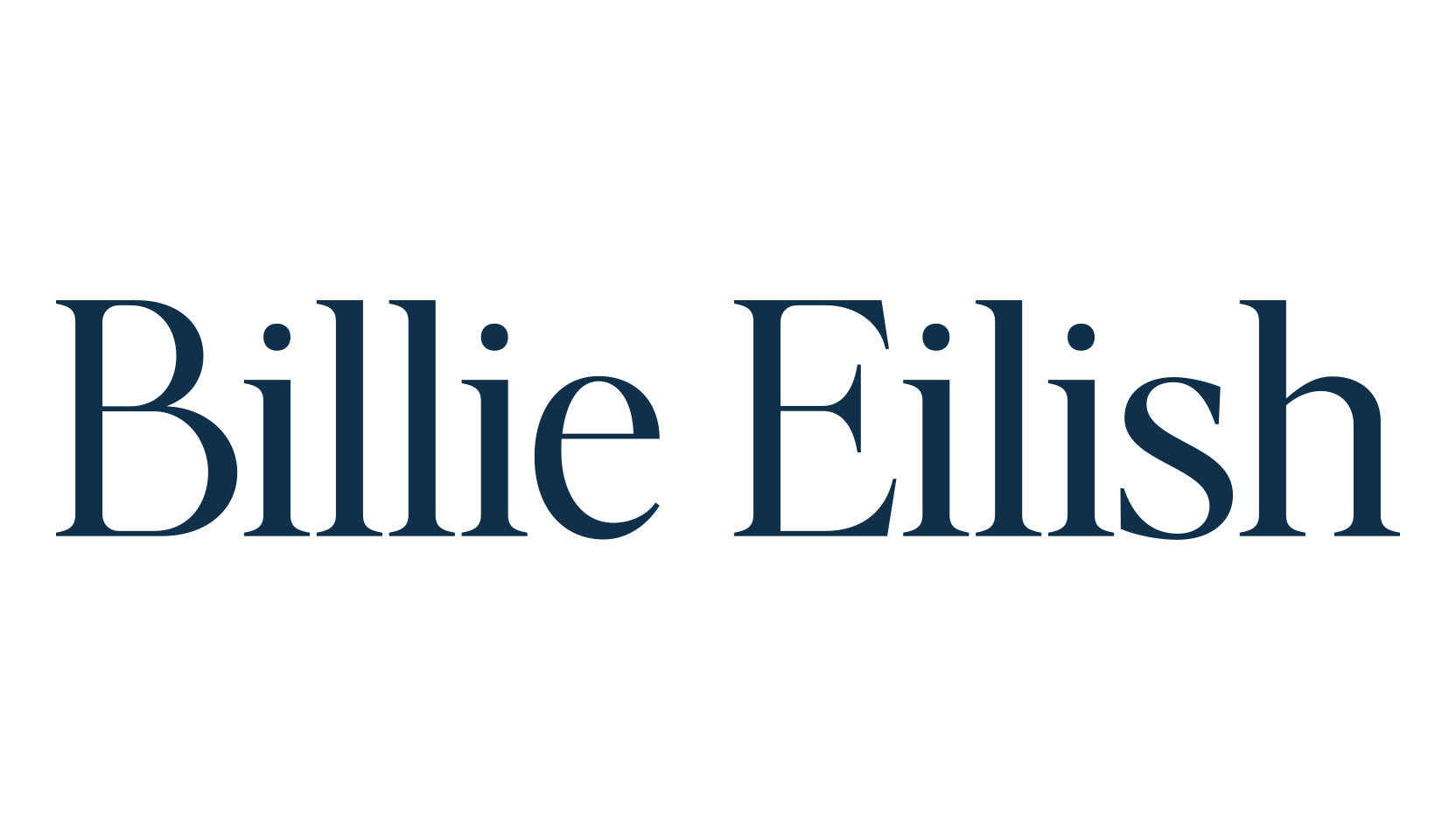 Billie Eilish, basic serif font preview