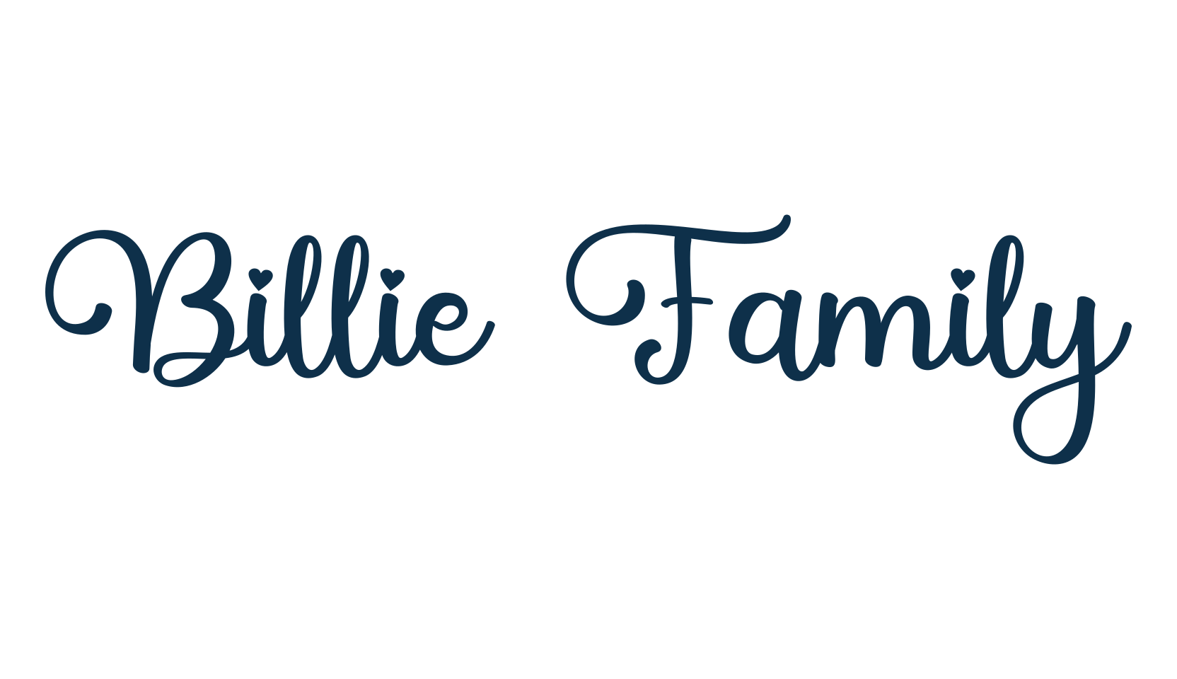 Billie Family, display market font preview