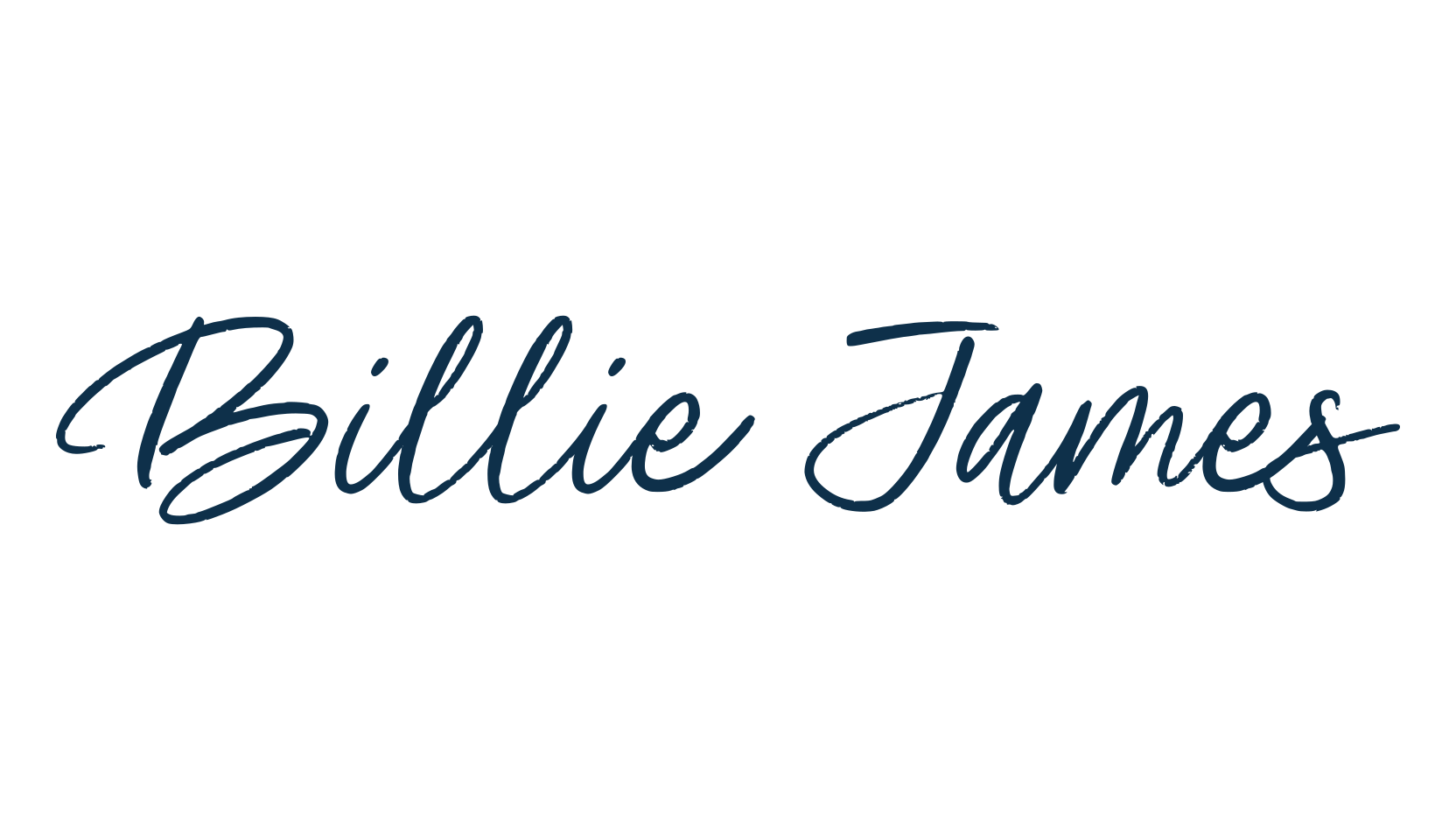 Billie James, script handwritten fancy decorative calligraphy font preview