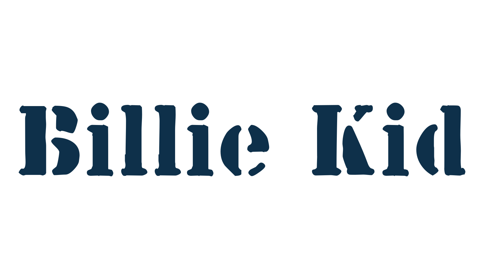 Billie Kid, stencil, army font preview