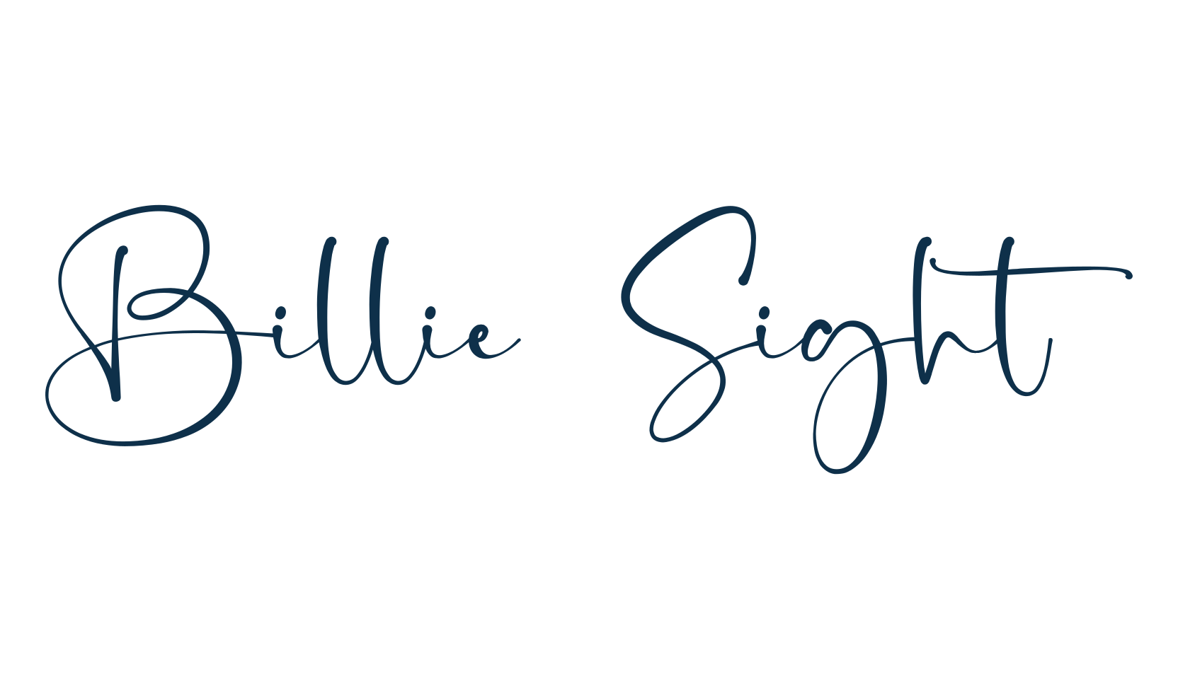 Billie Sight, handwriting font preview