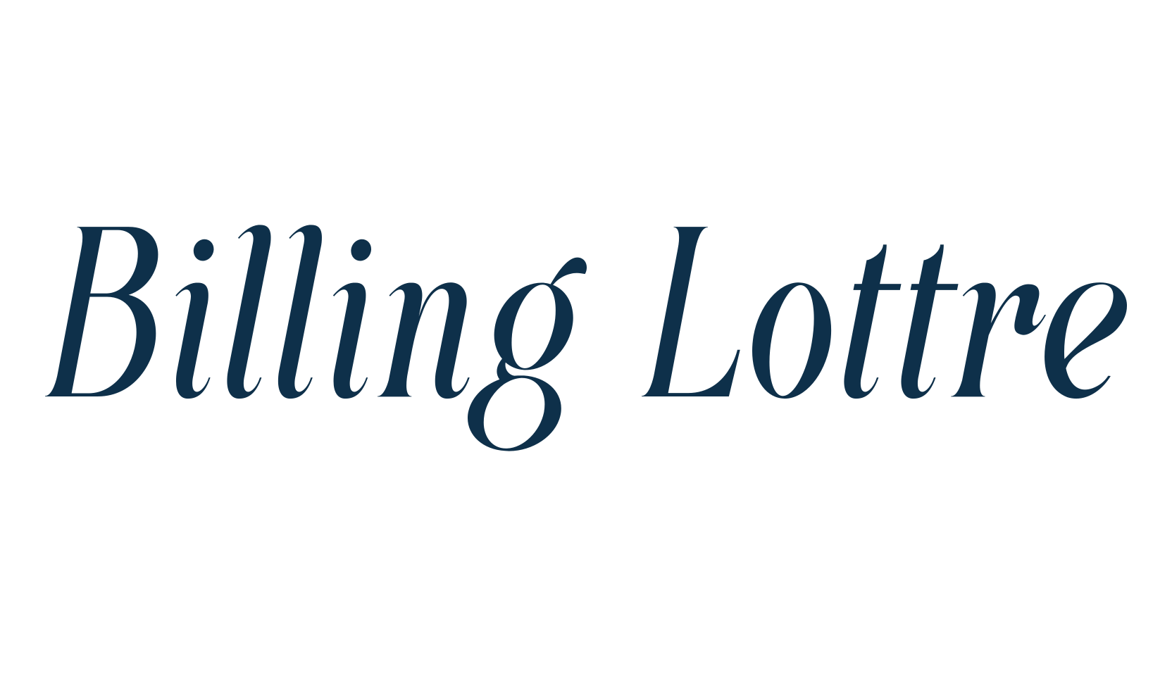 Billing Lottre, serif font preview