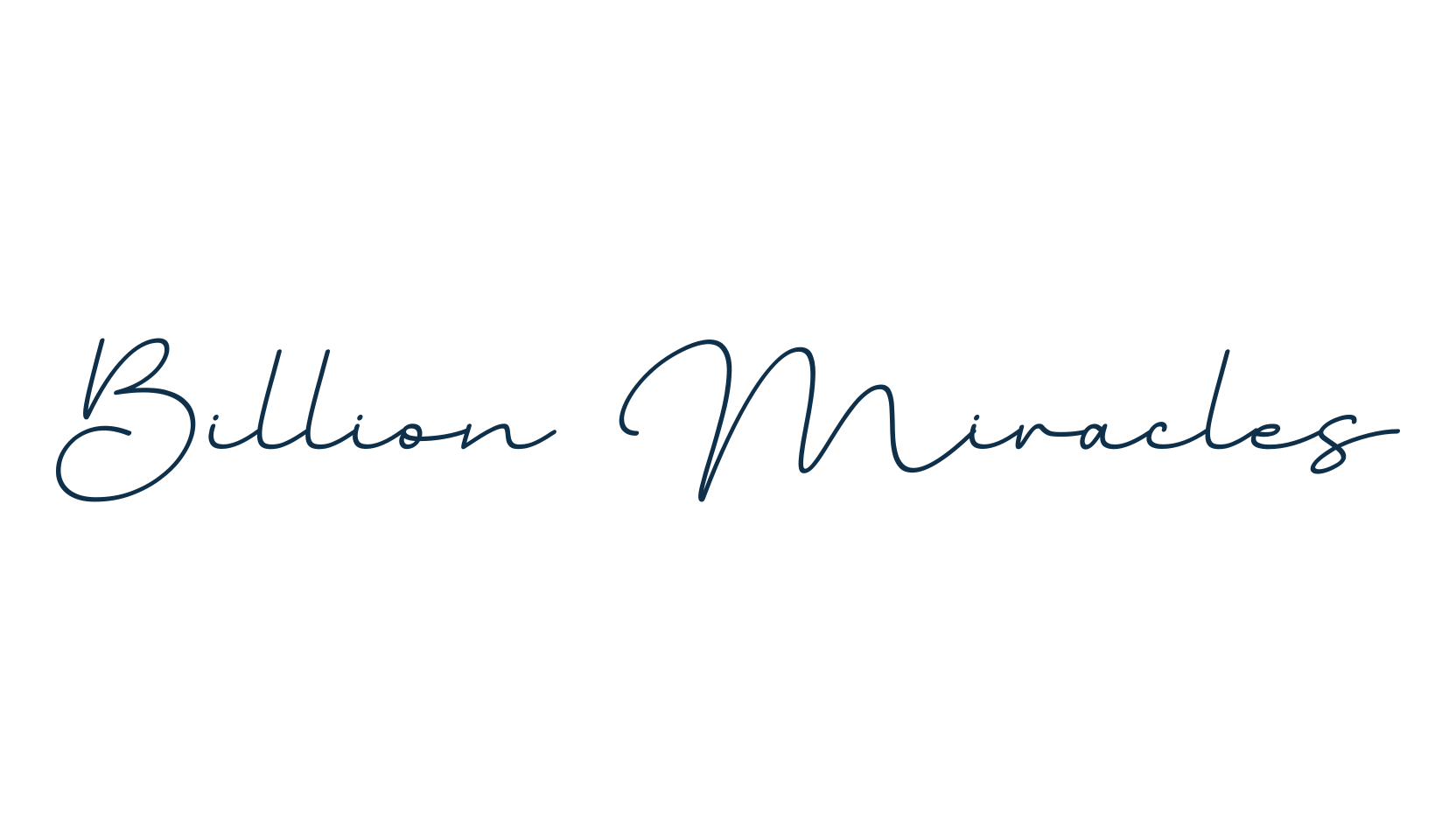 Billion Miracles, handwriting font preview