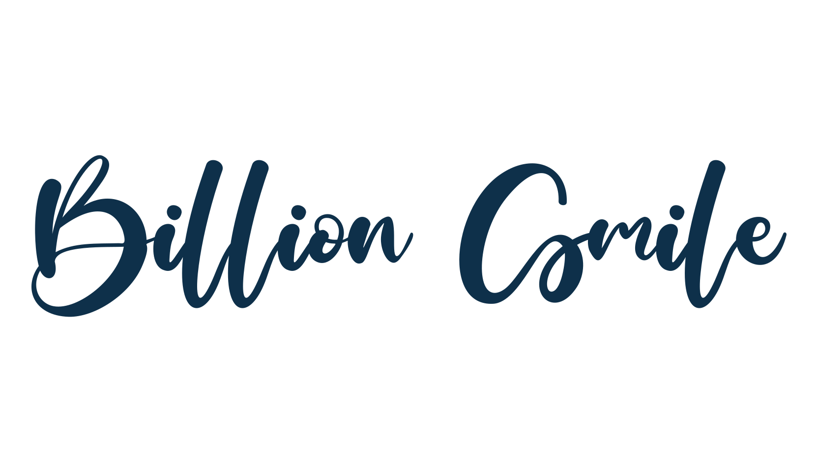 Billion Smile, various font preview