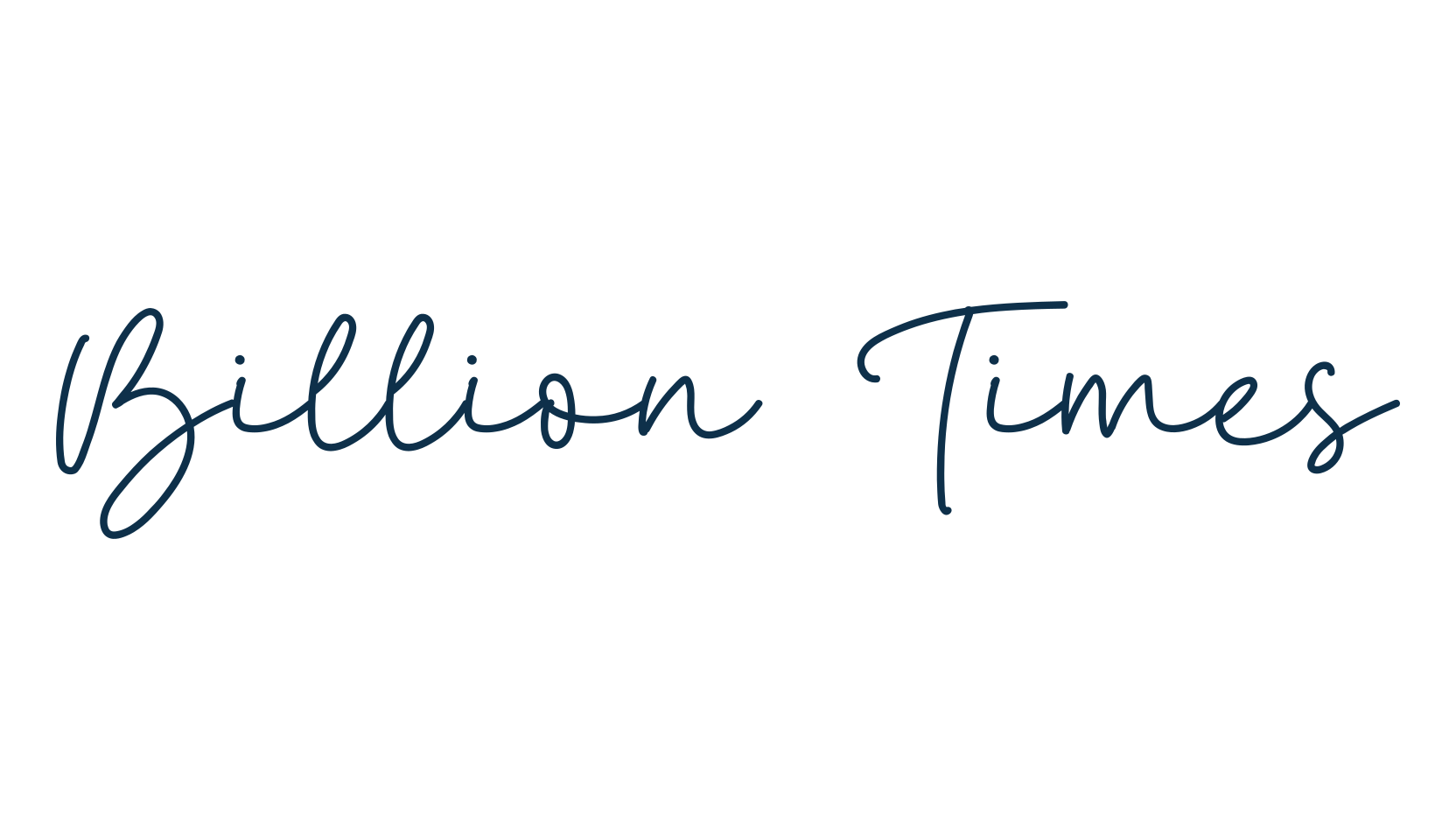 Billion Times, handwriting font preview