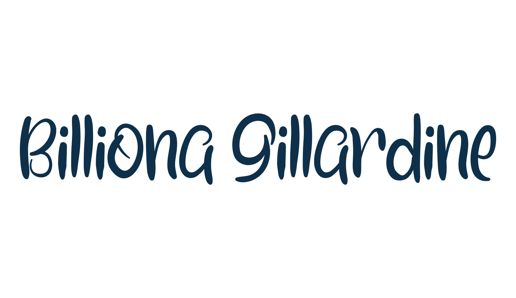 Billiona Gillardine, fancy decorative font preview