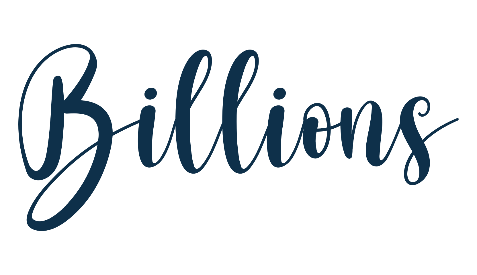 Billions (billions-2), calligraphy font preview