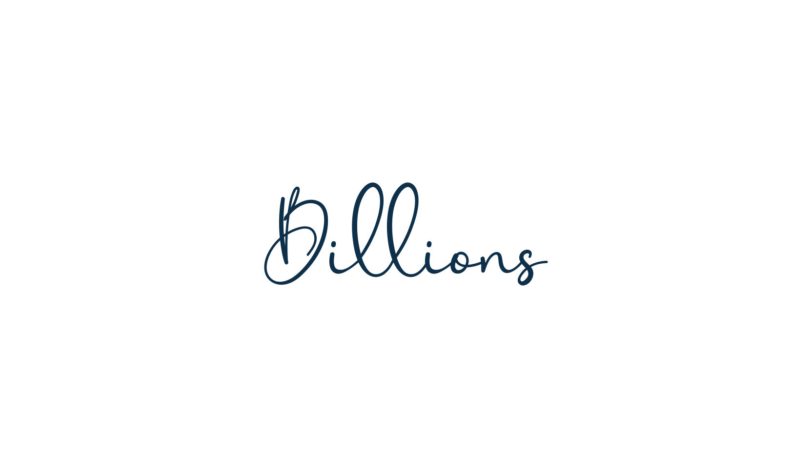 Billions, script handwritten fancy decorative calligraphy font preview