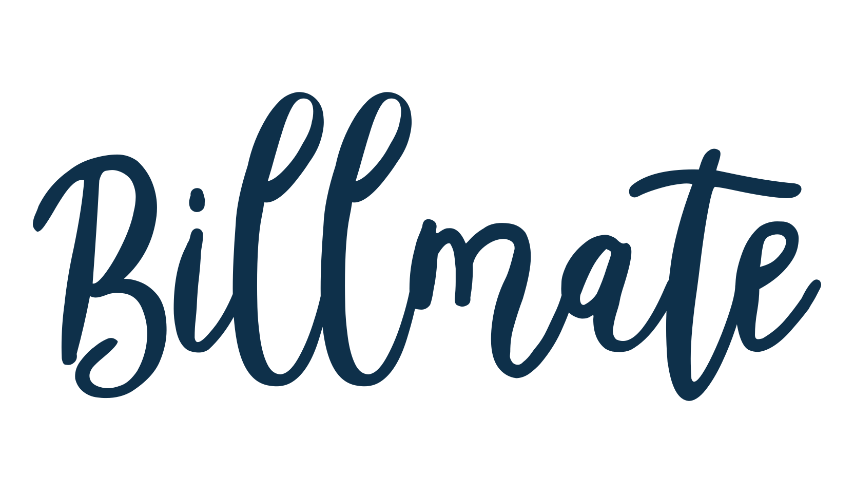 Billmate, calligraphy font preview