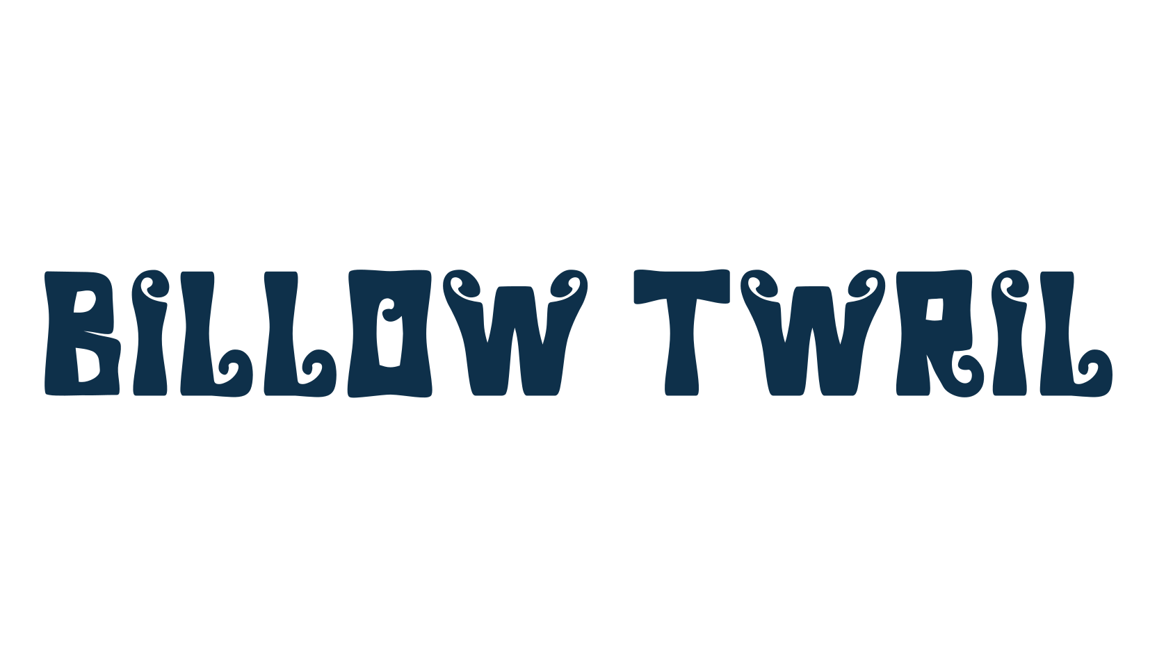 Billow Twril, fancy retro decorative font preview