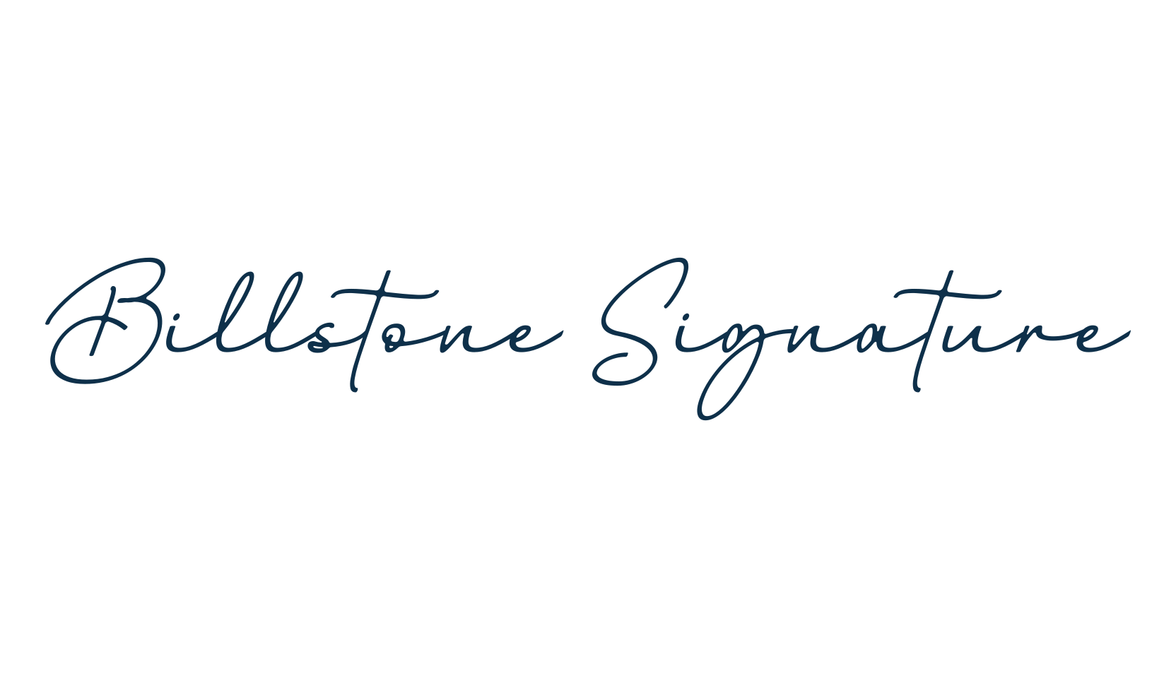 Billstone Signature, handwriting font preview