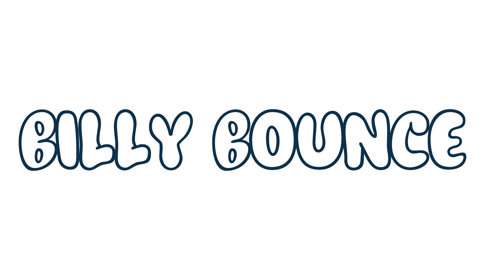 Billy Bounce, fancy cartoon decorative font preview