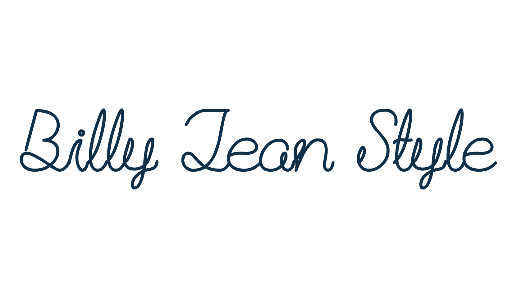 Billy Jean Style, fancy decorative font preview