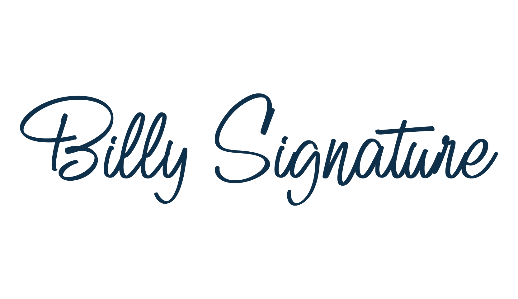 Billy Signature, handwriting font preview