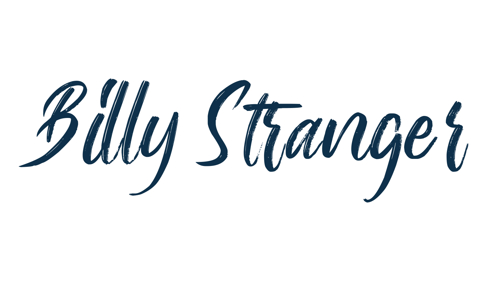 Billy Stranger, brush font preview