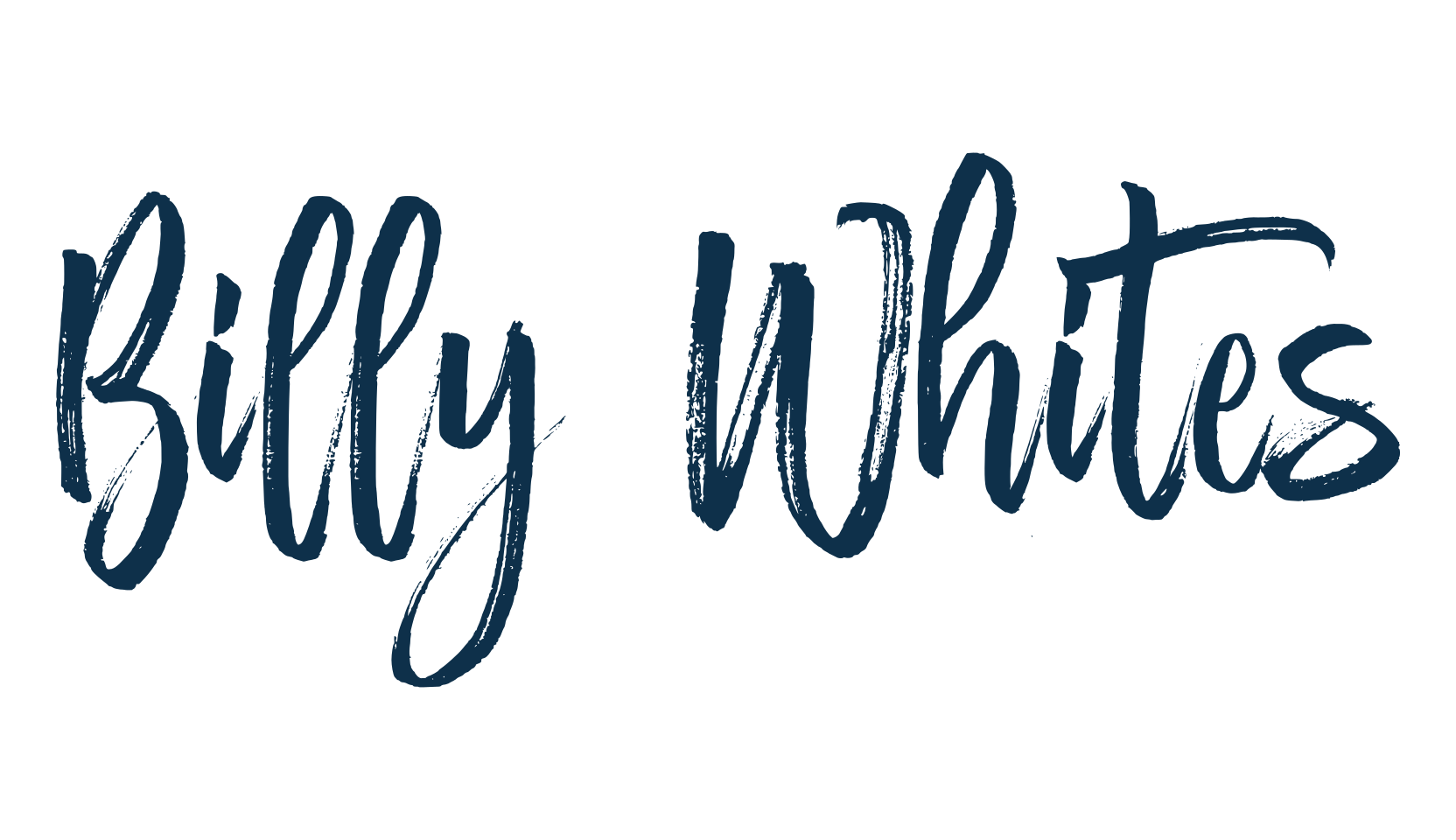 Billy Whites, script brush fancy decorative calligraphy font preview