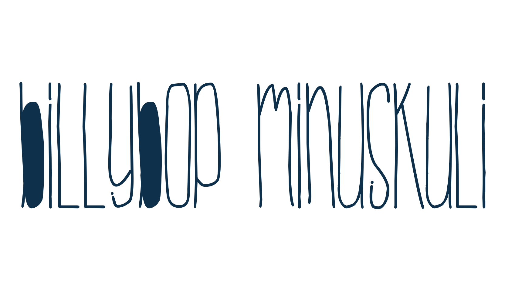BillyBop MinusKuli, various font preview