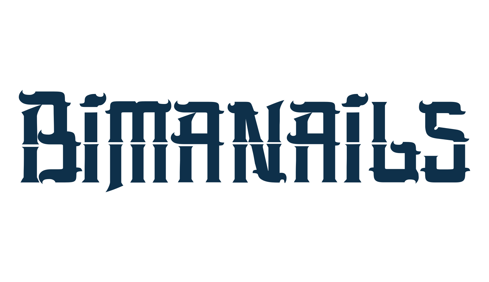 Bimanails, fancy retro decorative font preview