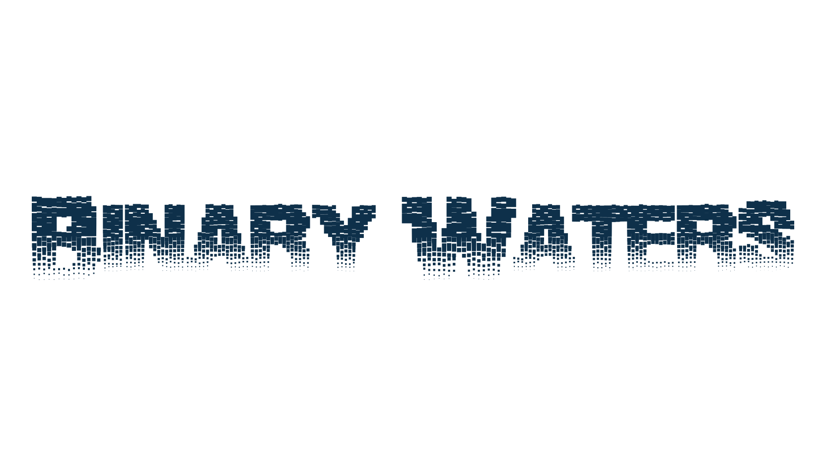 Binary Waters, distorted font preview