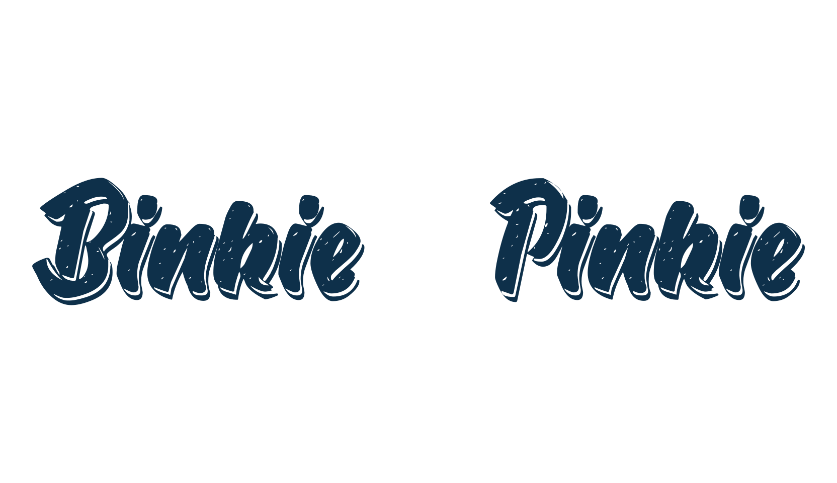 Binkie & Pinkie, fancy decorative font preview
