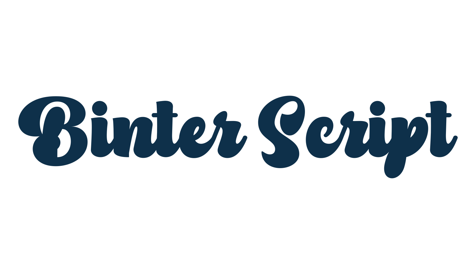 Binter Script, old school font preview