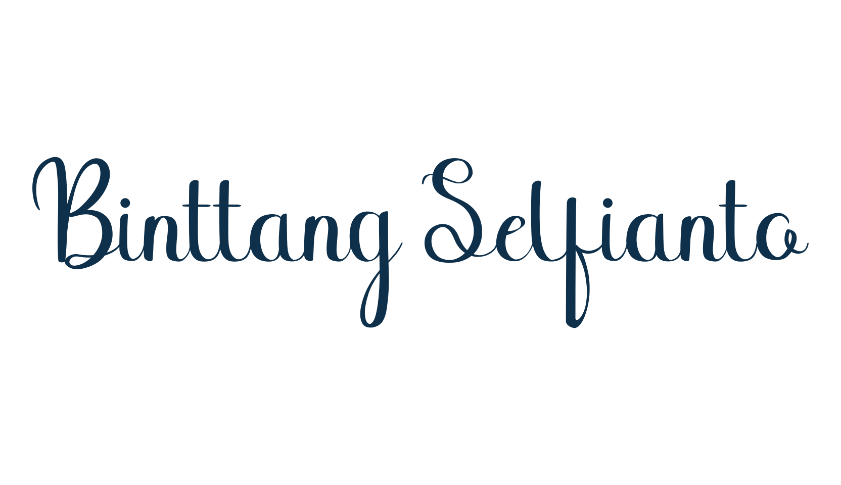 Binttang Selfianto, script calligraphy fancy decorative font preview