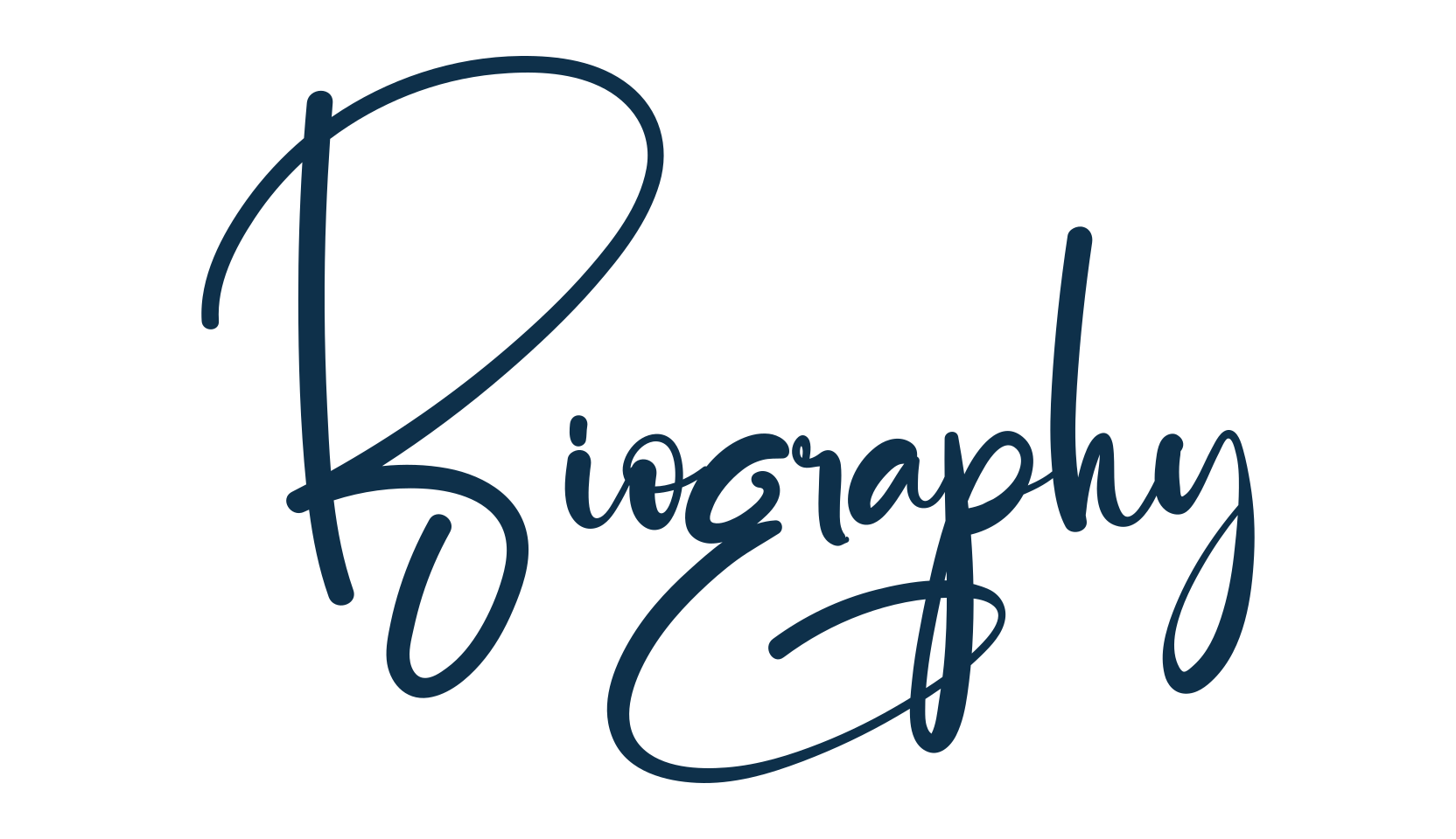 Biography, handwriting font preview