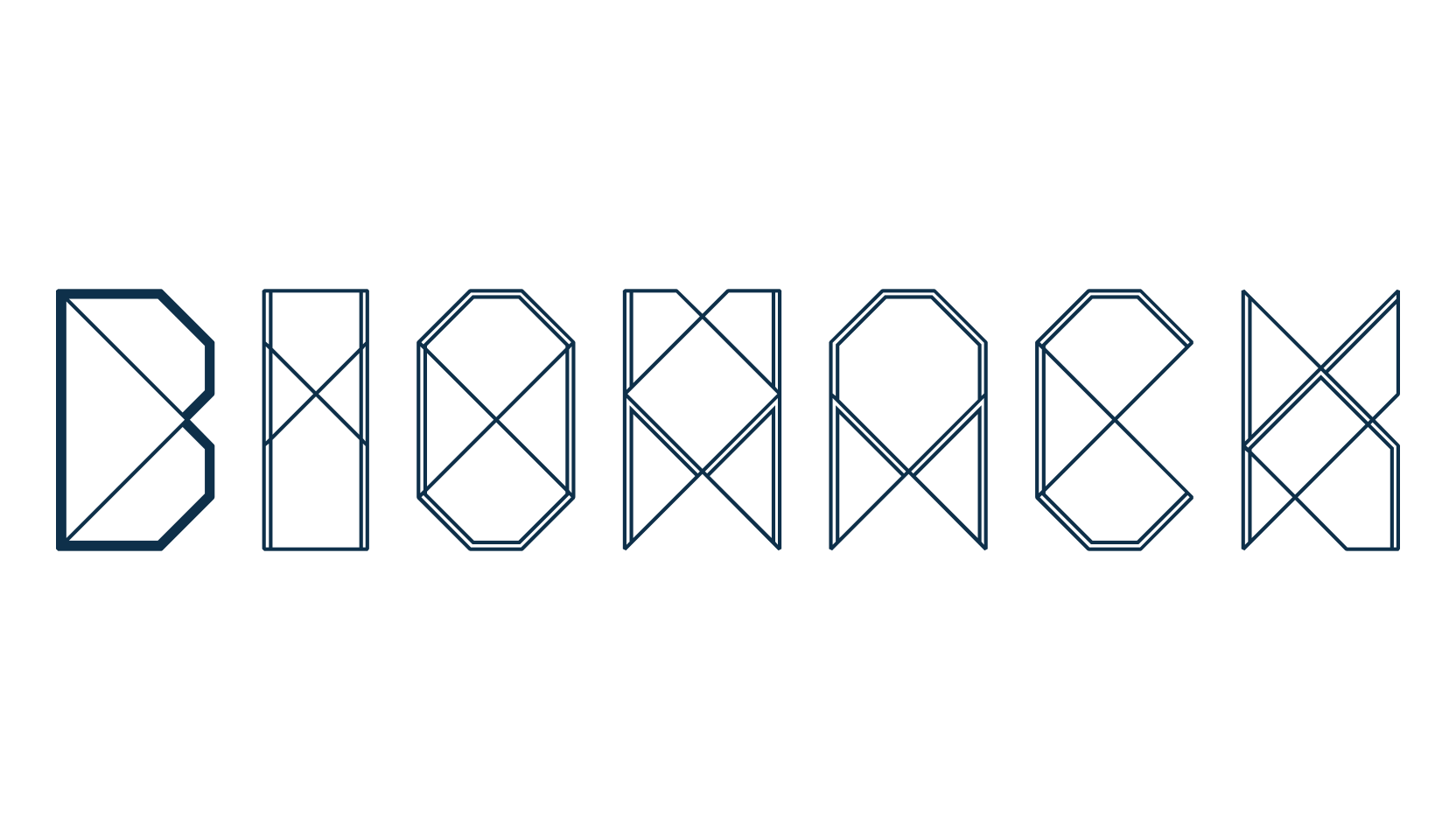 Biohack, fancy various techno sci-fi font preview