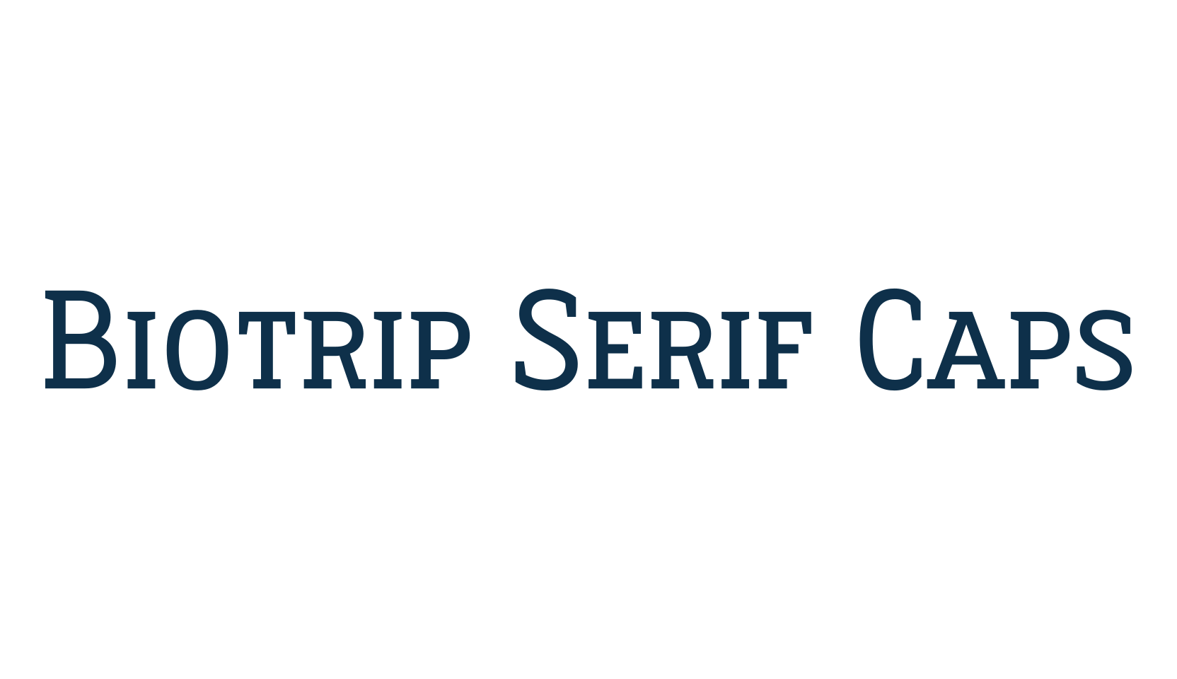 Biotrip Serif Caps, serif font preview