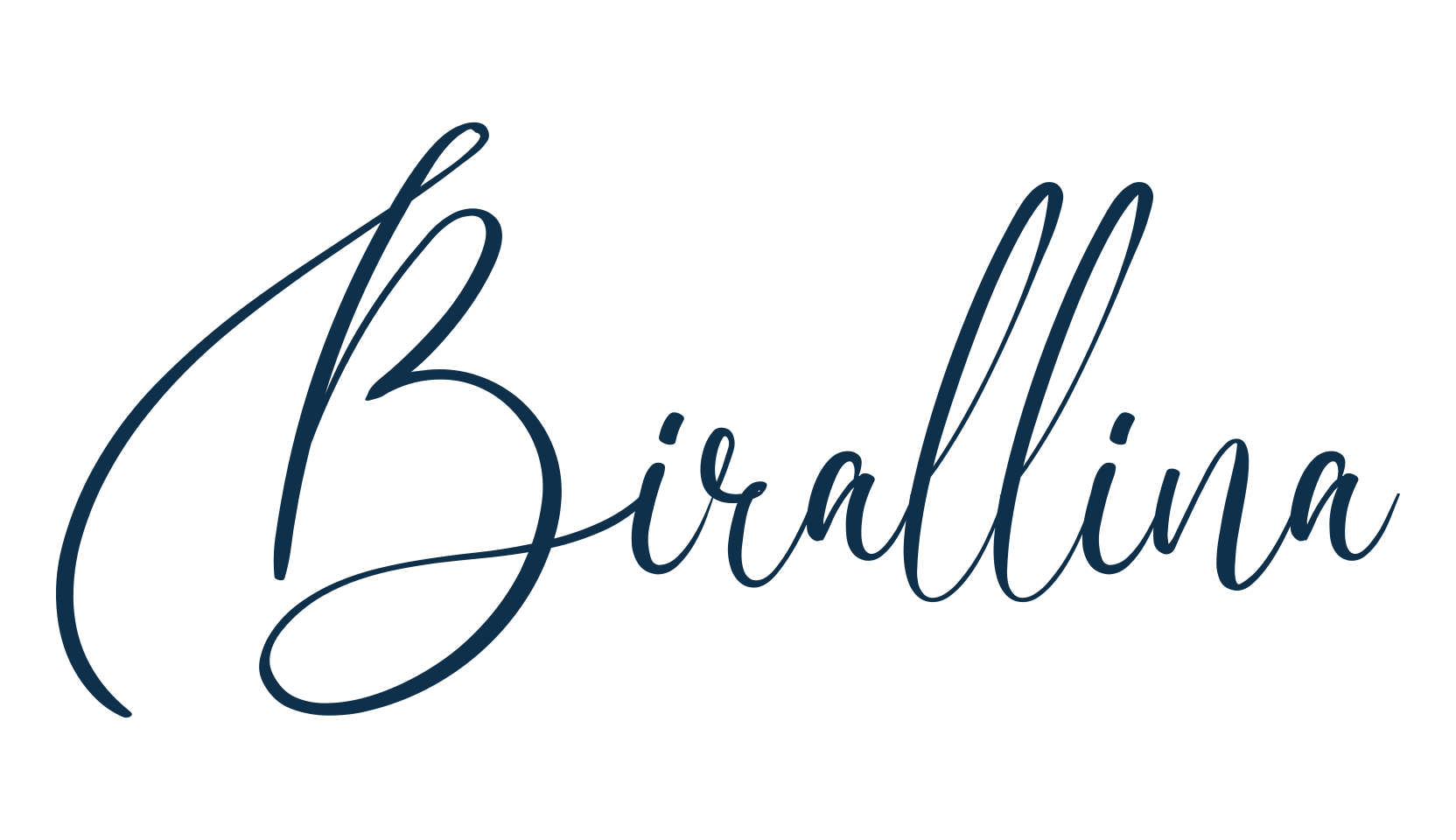 Birallina, script calligraphy fancy decorative font preview