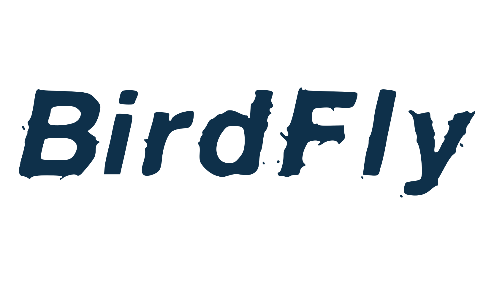BirdFly, fancy eroded decorative font preview